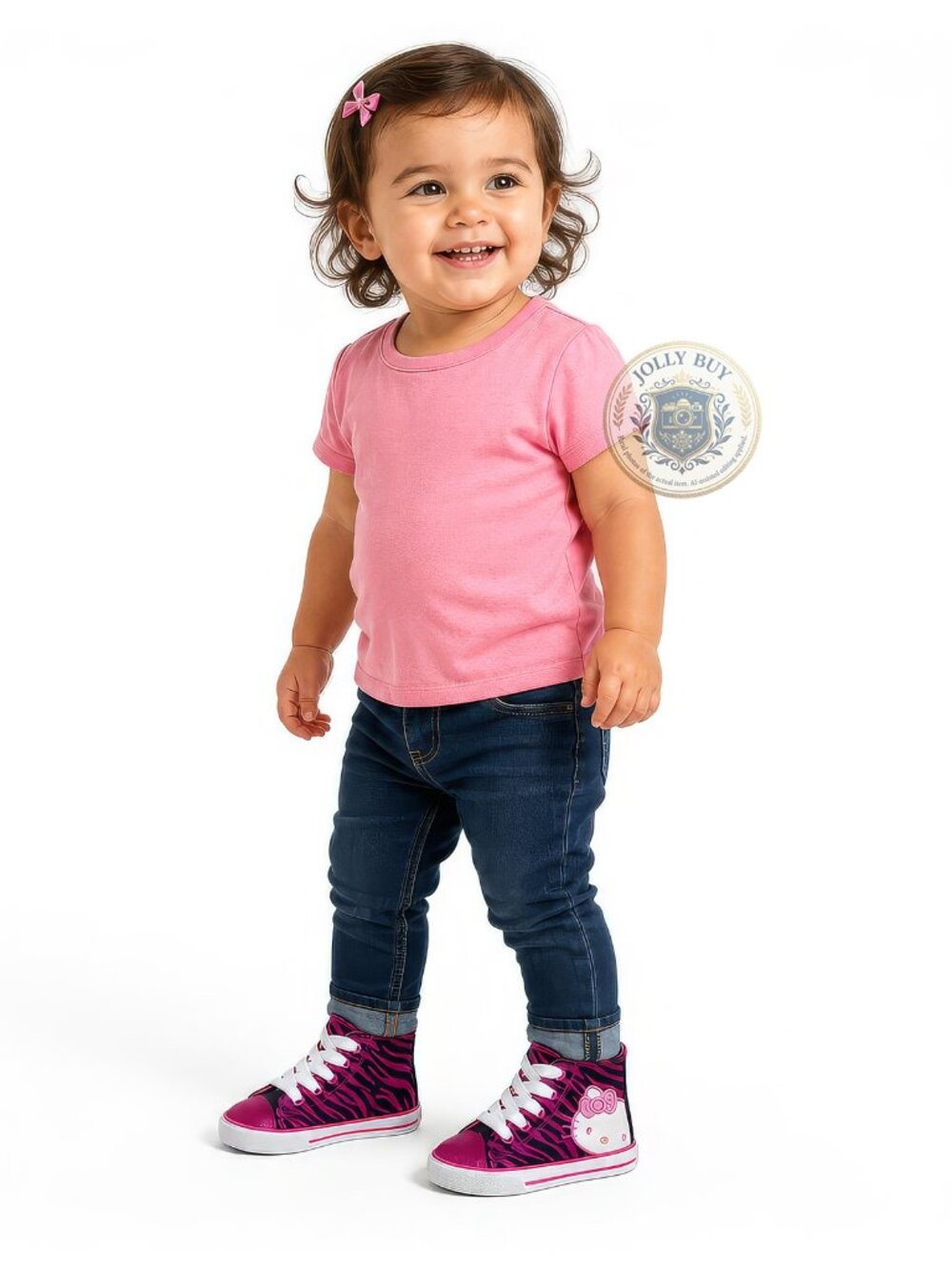 Hello Kitty Toddler’s Sneakers Lil Zola Shoes Animal Print Glitter Size 7M NEW